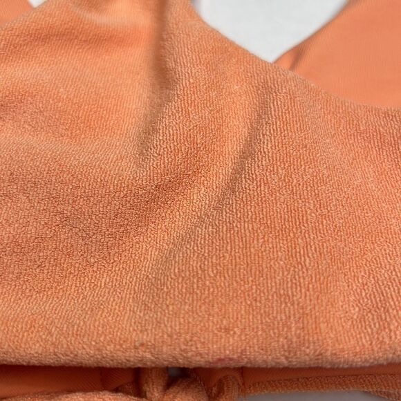 L*Space Dax Orange Terry cloth bikini top NWT size small - Picture 9 of 15